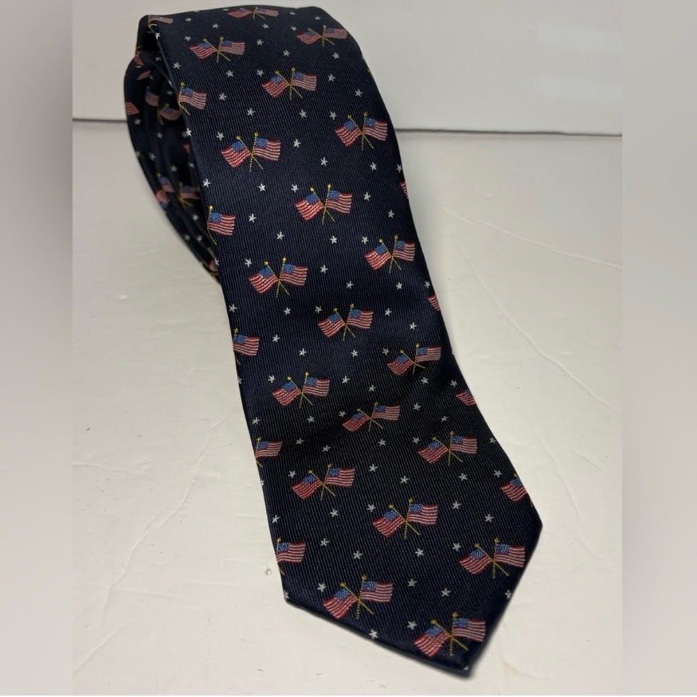 American Lifestyle Men’s Flag Patriotic Navy Necktie 58”